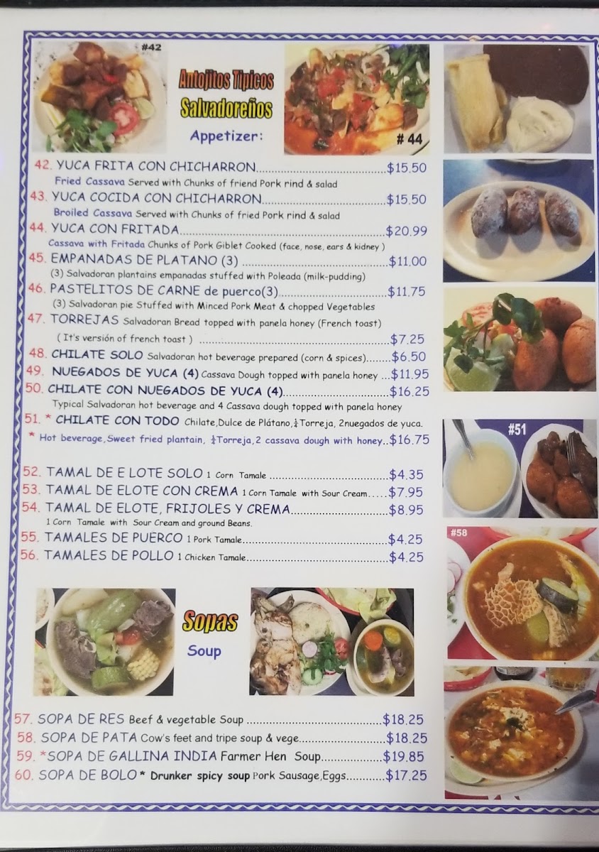 El Amanecer Salvadoreño Menu - Image 6